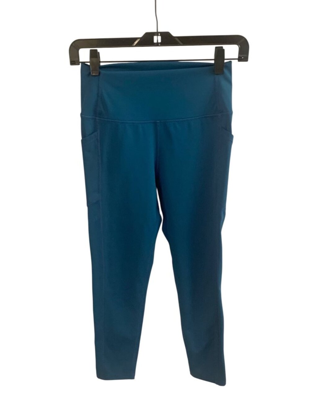 ZYIA ACTIVE Dark Teal Blue Light-N-Tight Hi-Rise Women's 7/8 Leggings Medium